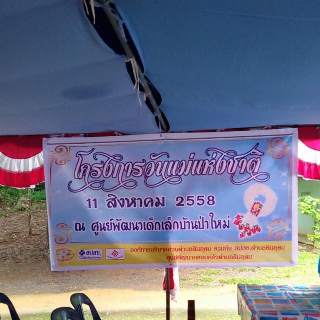 โครงการวันเเม่เเห่งชาติ ปีงบประมาณ 2558